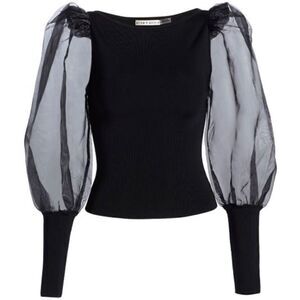 Alice + Olivia Puff-Sleeve Top size XS